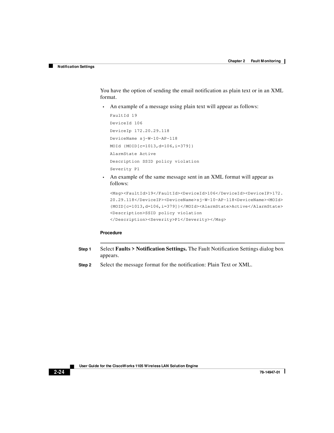 Cisco Systems 1105 manual Procedure 