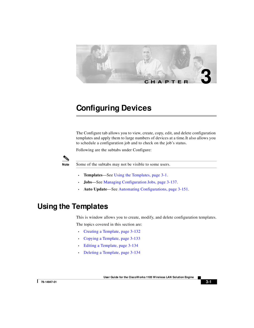 Cisco Systems 1105 manual Configuring Devices, Using the Templates 