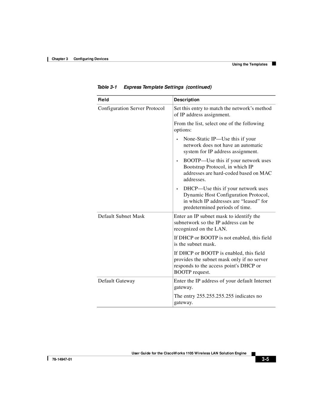 Cisco Systems 1105 manual Configuring Devices 