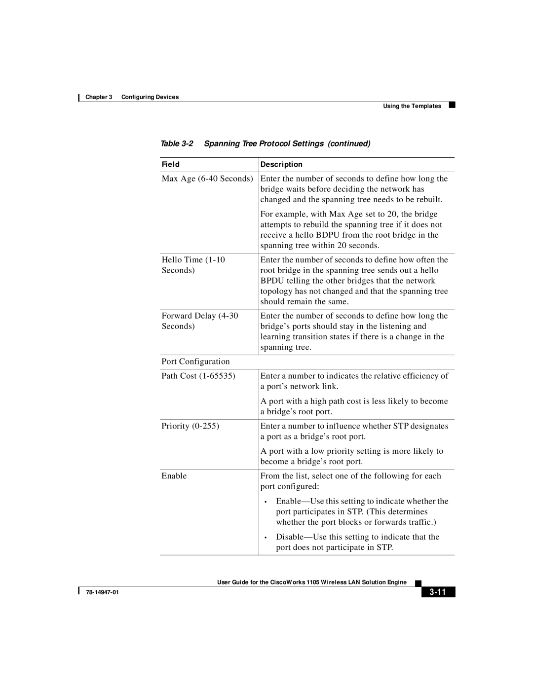 Cisco Systems 1105 manual Configuring Devices 