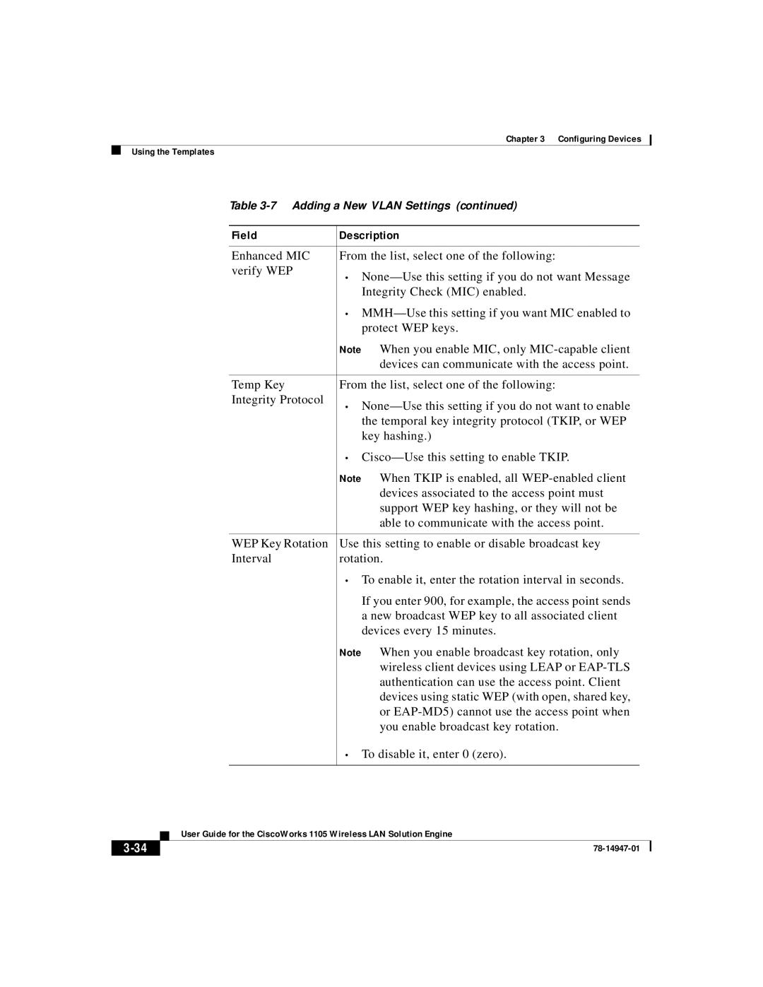 Cisco Systems 1105 manual Field Description 