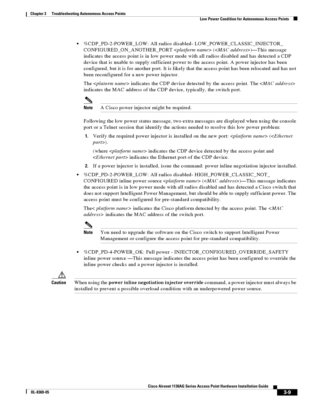 Cisco Systems 1130AG manual 