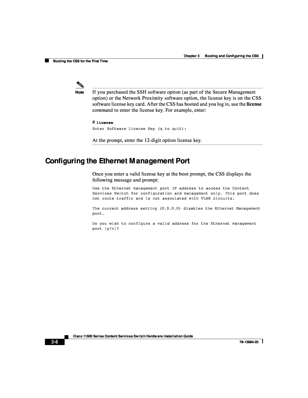 Cisco Systems 11500 Series manual Configuring the Ethernet Management Port 