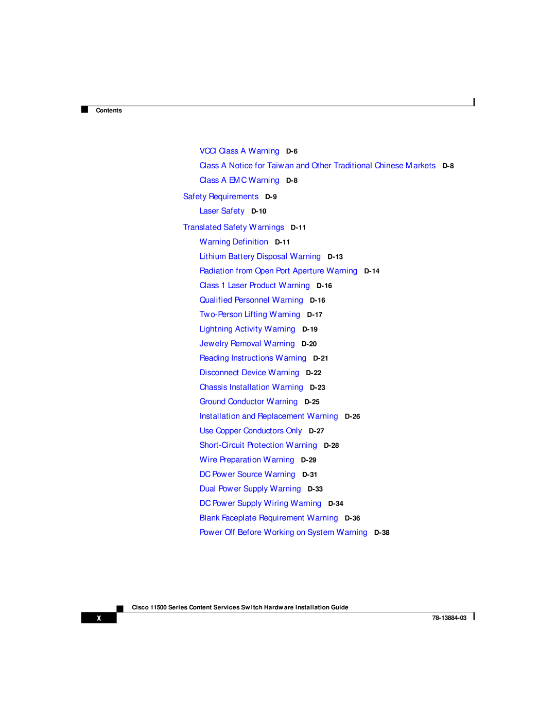 Cisco Systems 11500 Series manual Radiation from Open Port Aperture Warning 