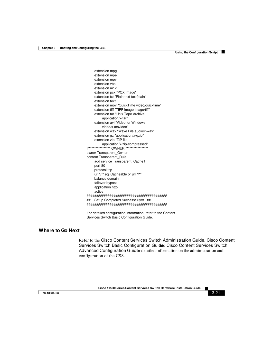 Cisco Systems 11500 Series manual Where to Go Next, Video/x-msvideo 