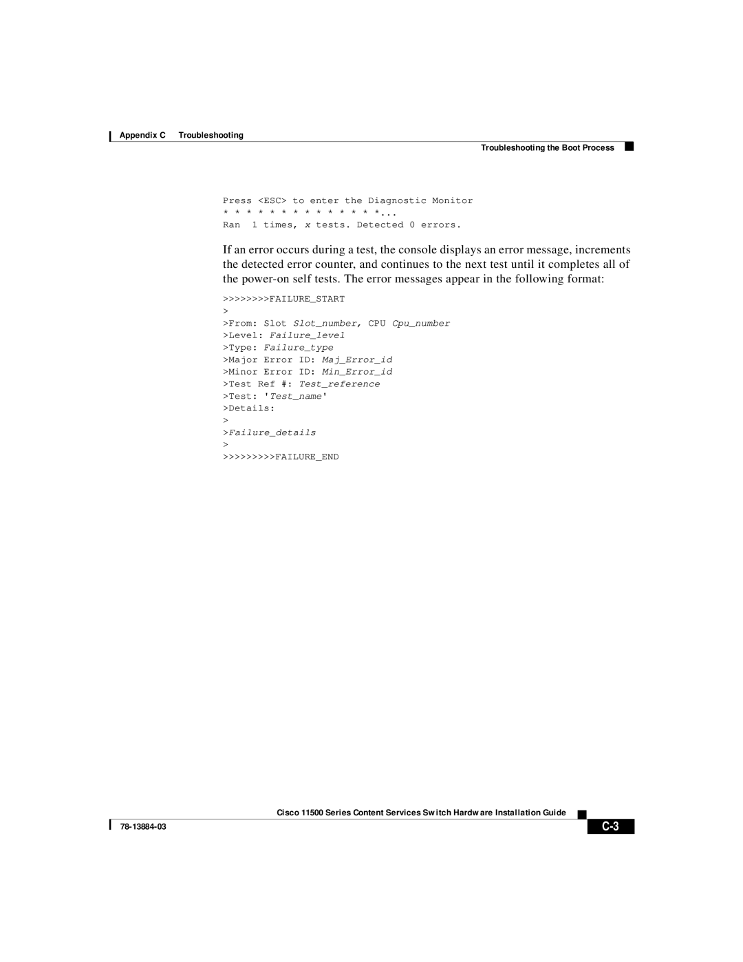 Cisco Systems 11500 Series manual Test Ref # Testreference 