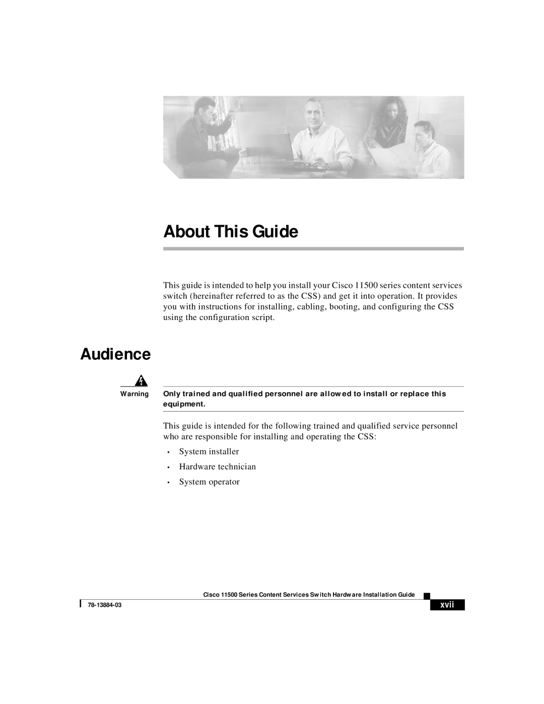 Cisco Systems 11500 Series manual About This Guide, Audience 