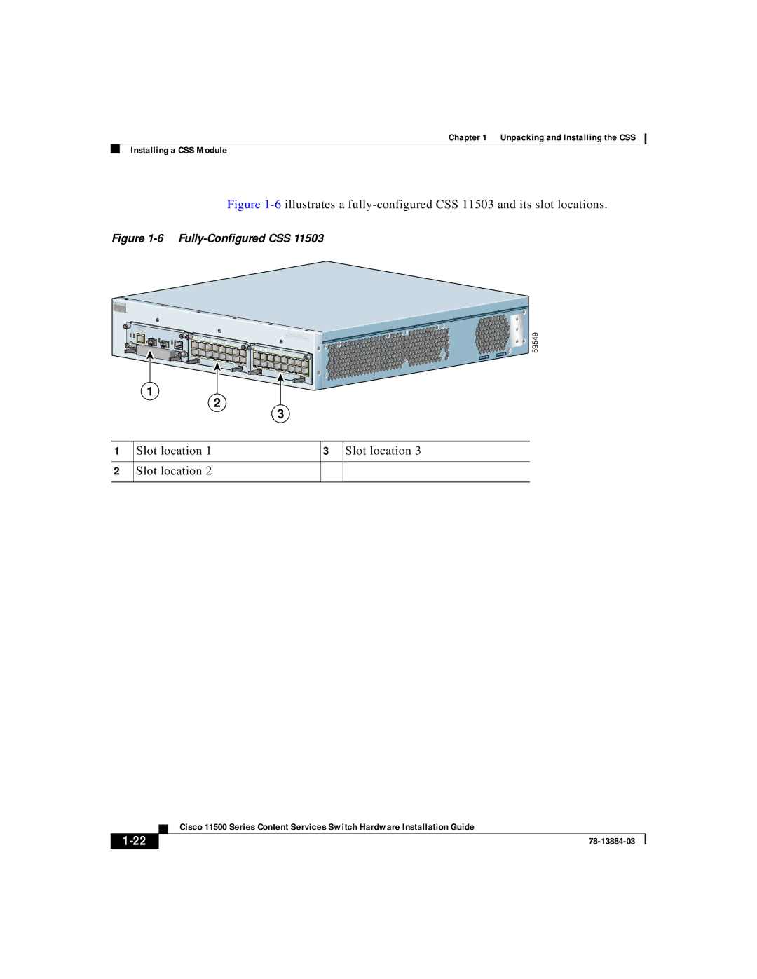 Cisco Systems 11500 Series manual Slot location 