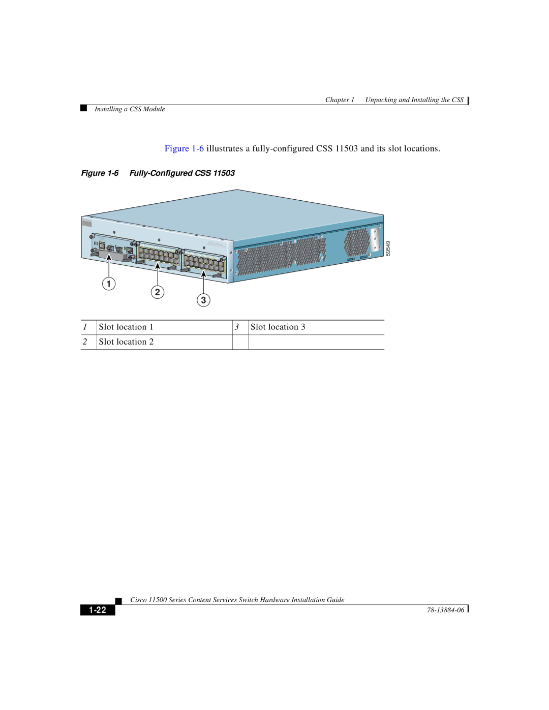 Cisco Systems 11500 Series manual Slot location 