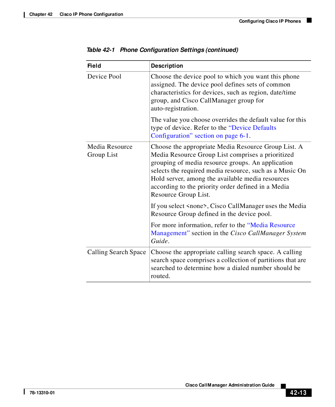 Cisco Systems 12 SP+ manual Configuration section on, 42-13 