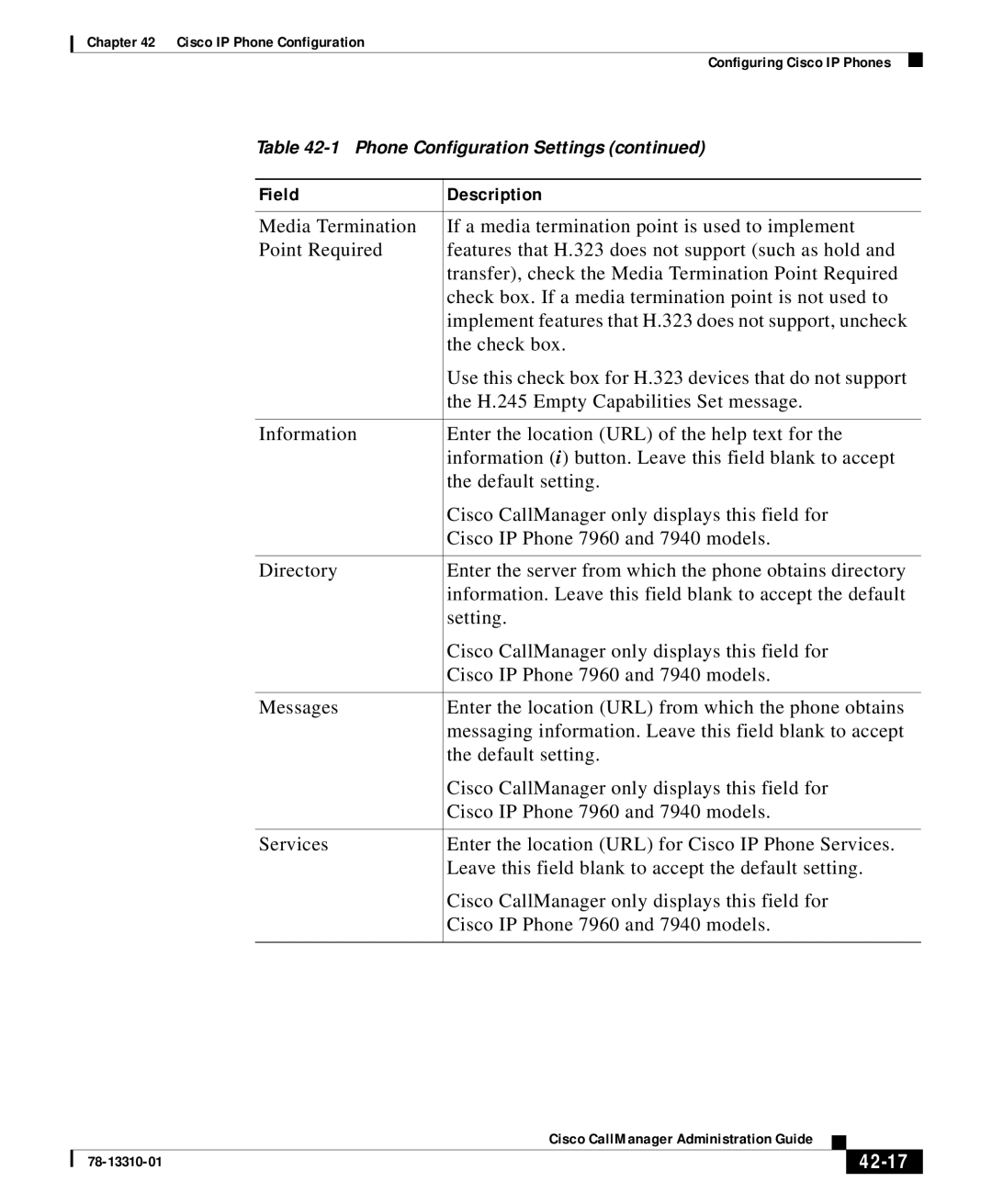 Cisco Systems 12 SP+ manual 42-17 