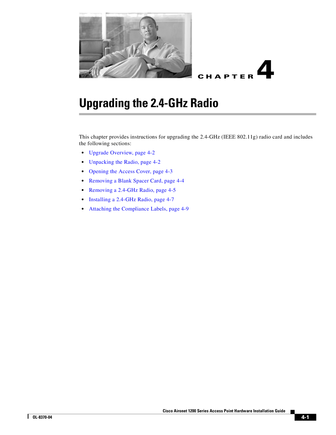 Cisco Systems 1200 manual Upgrading the 2.4-GHz Radio 