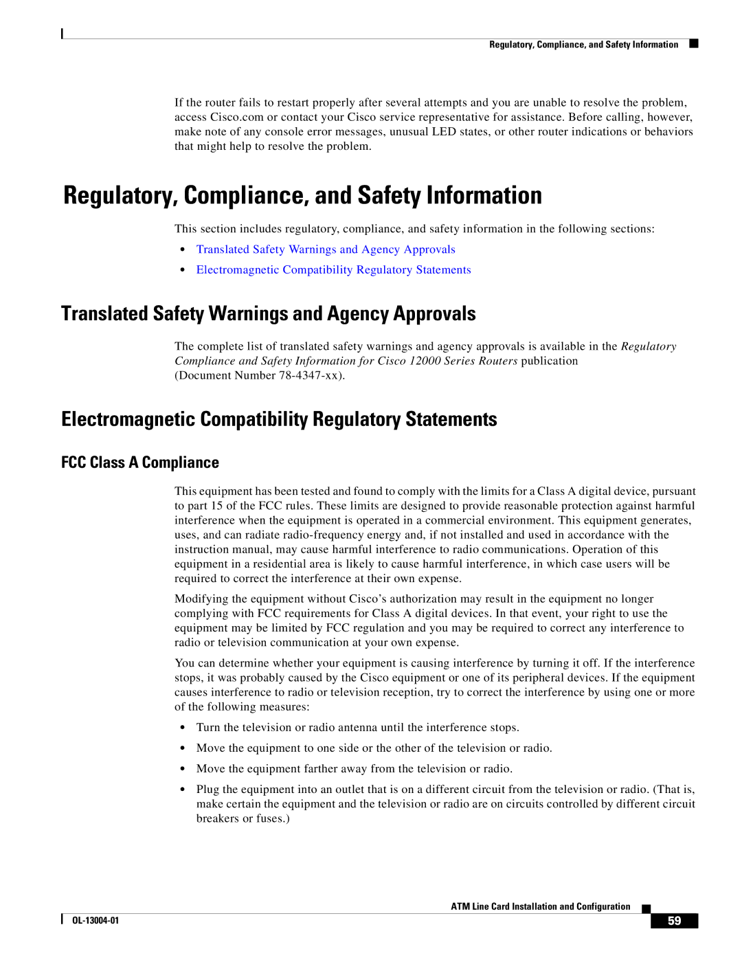 Cisco Systems 12000 series Regulatory, Compliance, and Safety Information, Translated Safety Warnings and Agency Approvals 