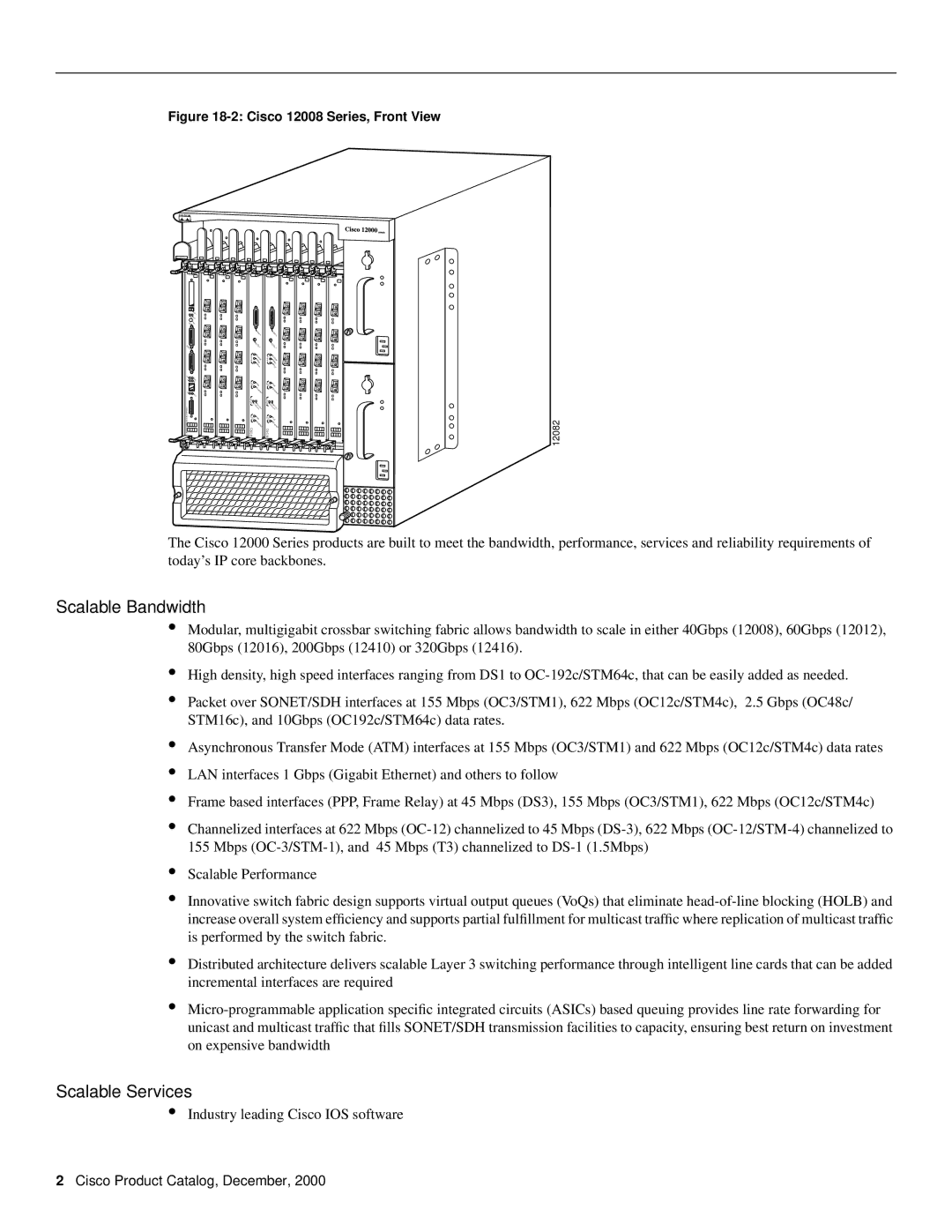 Cisco Systems 12000 manual Scalable Bandwidth, Scalable Services 