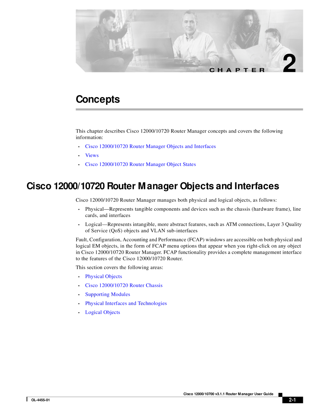 Cisco Systems 12000/10700 V3.1.1 manual Concepts 