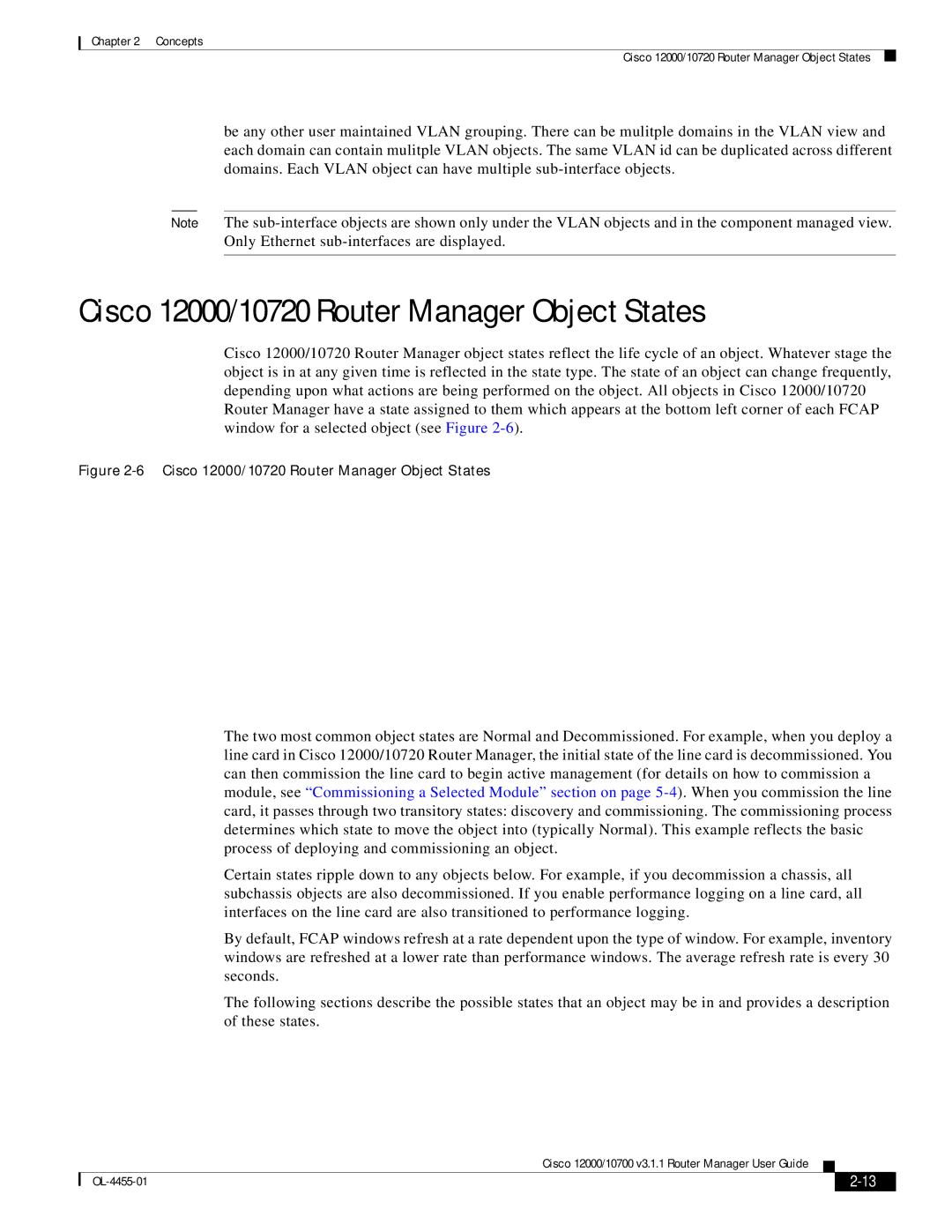 Cisco Systems 12000/10700 V3.1.1 manual Cisco 12000/10720 Router Manager Object States 