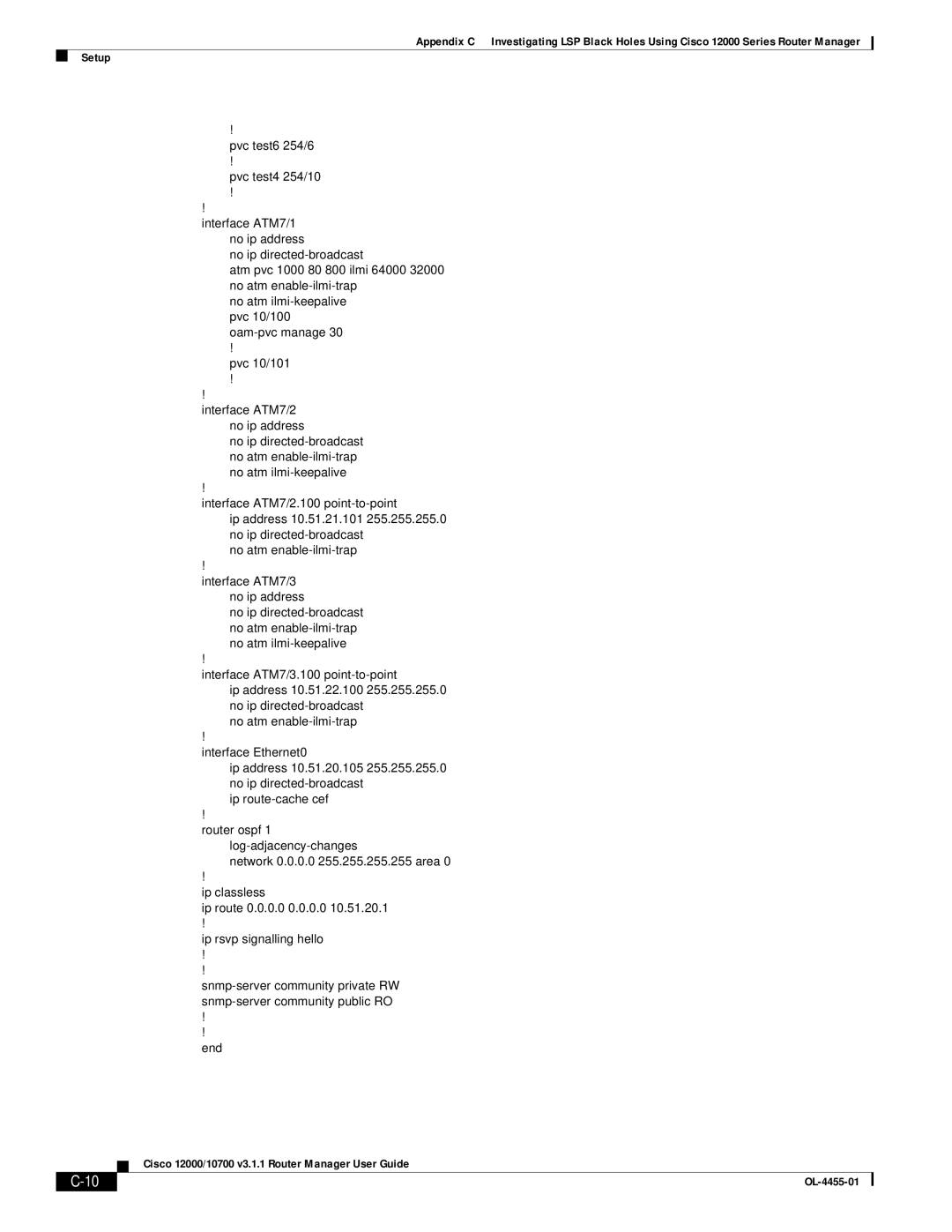 Cisco Systems 12000/10700 V3.1.1 manual Pvc test6 254/6 Pvc test4 254/10 