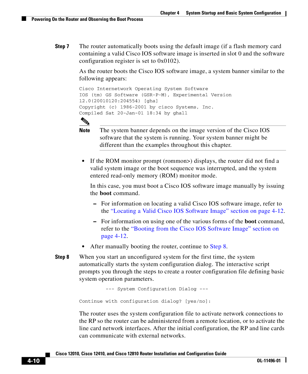 Cisco Systems 12810, 12010, 12410 manual OL-11496-01 