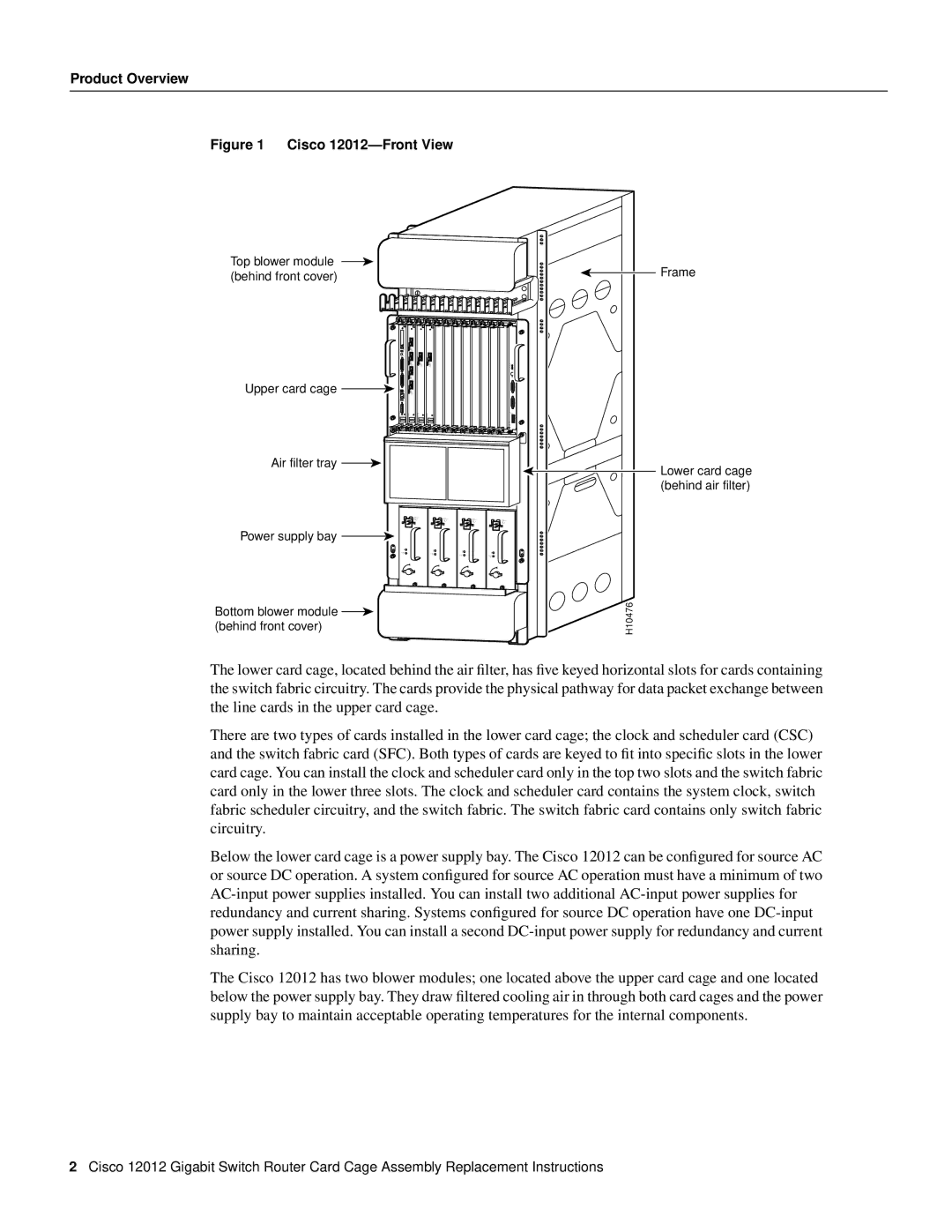 Cisco Systems manual Cisco 12012-Front View 