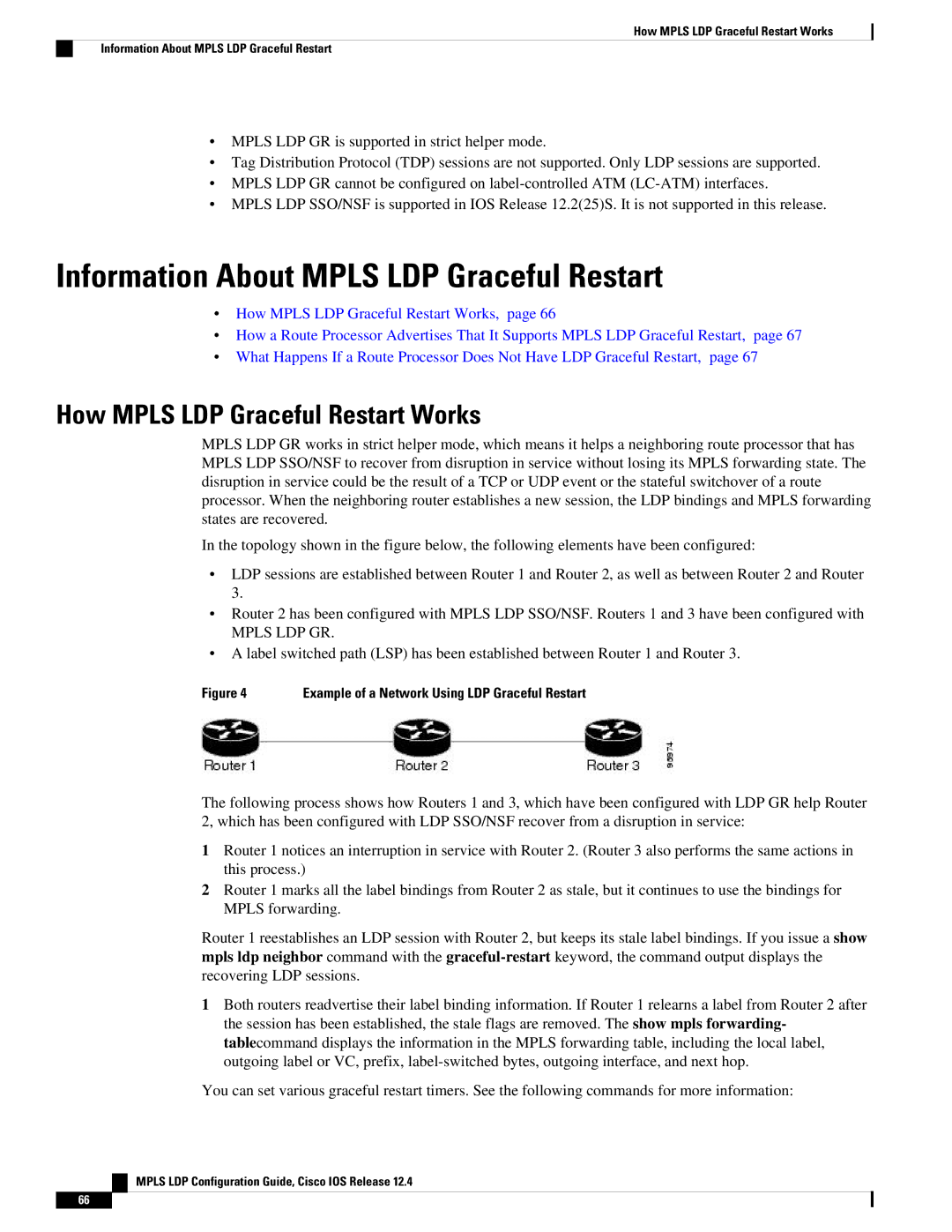 Cisco Systems 12.4 manual Information About Mpls LDP Graceful Restart, How Mpls LDP Graceful Restart Works 