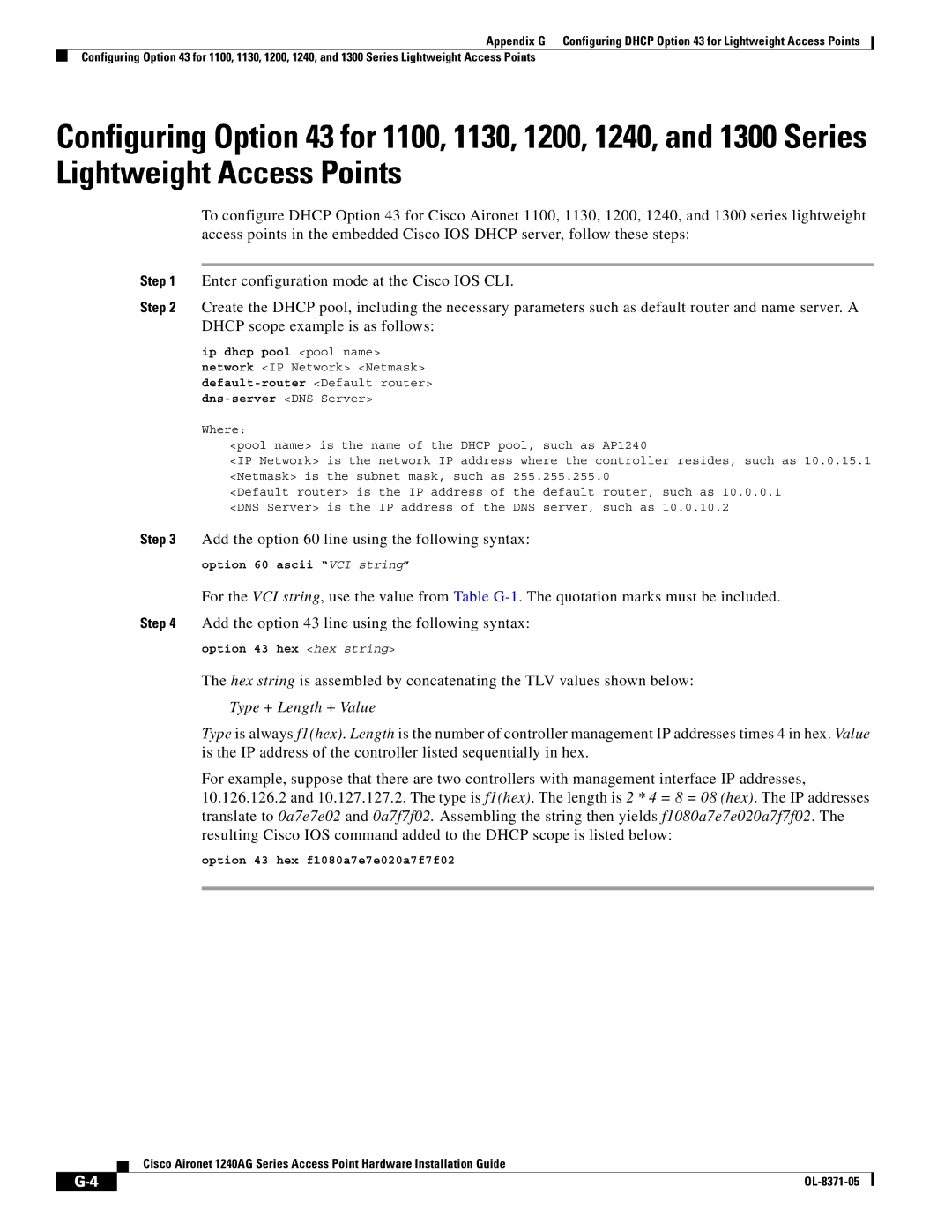 Cisco Systems 1240AG manual Type + Length + Value 