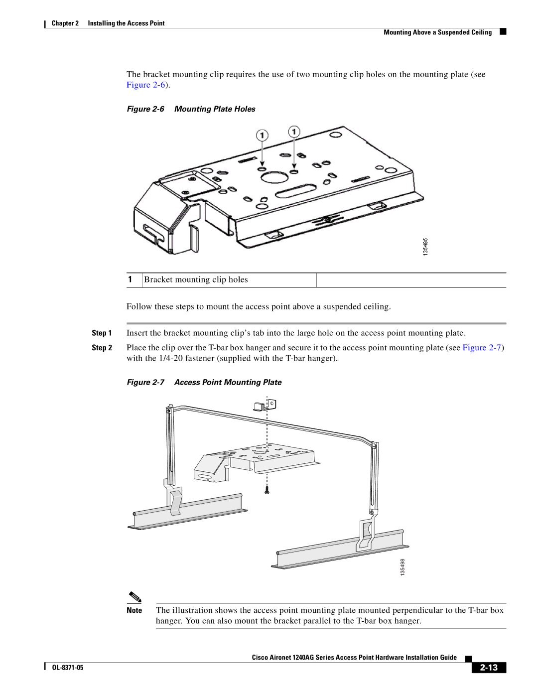 Cisco Systems 1240AG manual Mounting Plate Holes 