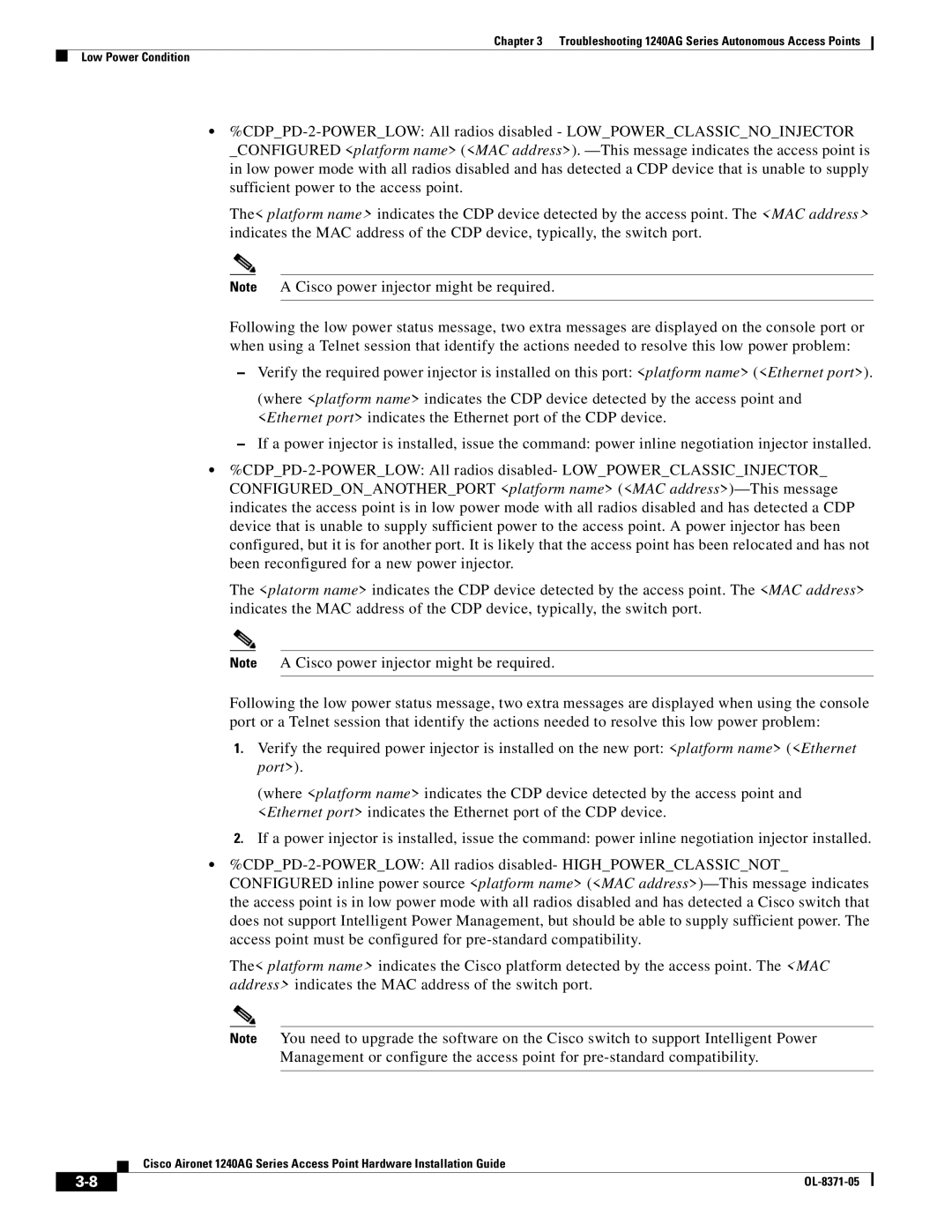 Cisco Systems 1240AG manual OL-8371-05 