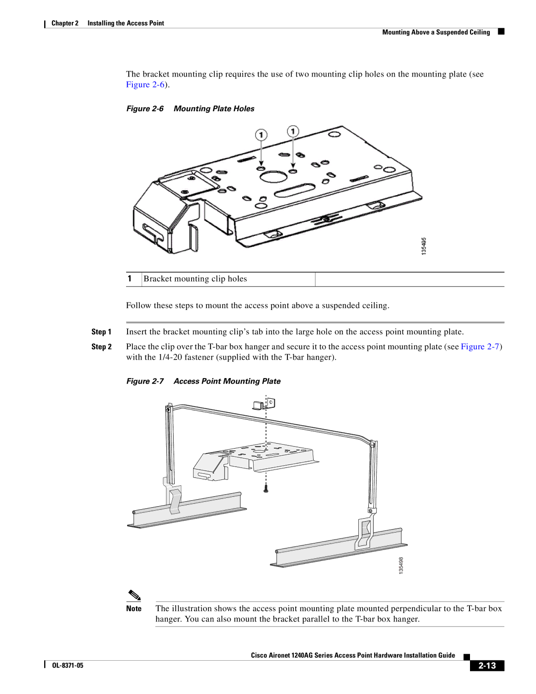 Cisco Systems 1240AG manual Mounting Plate Holes 