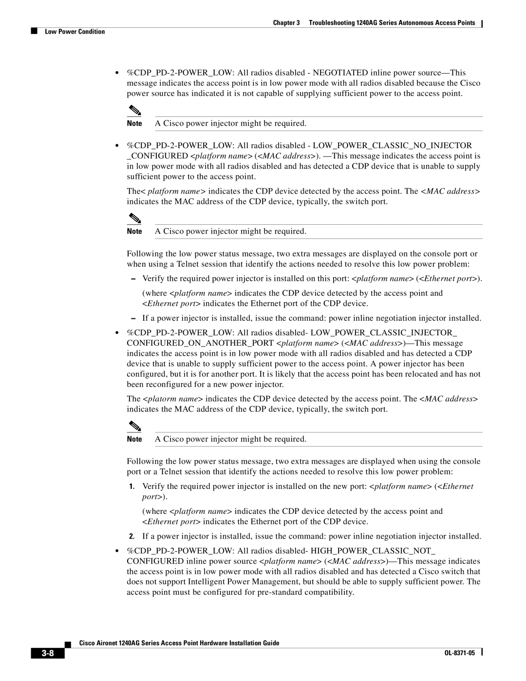 Cisco Systems 1240AG manual OL-8371-05 