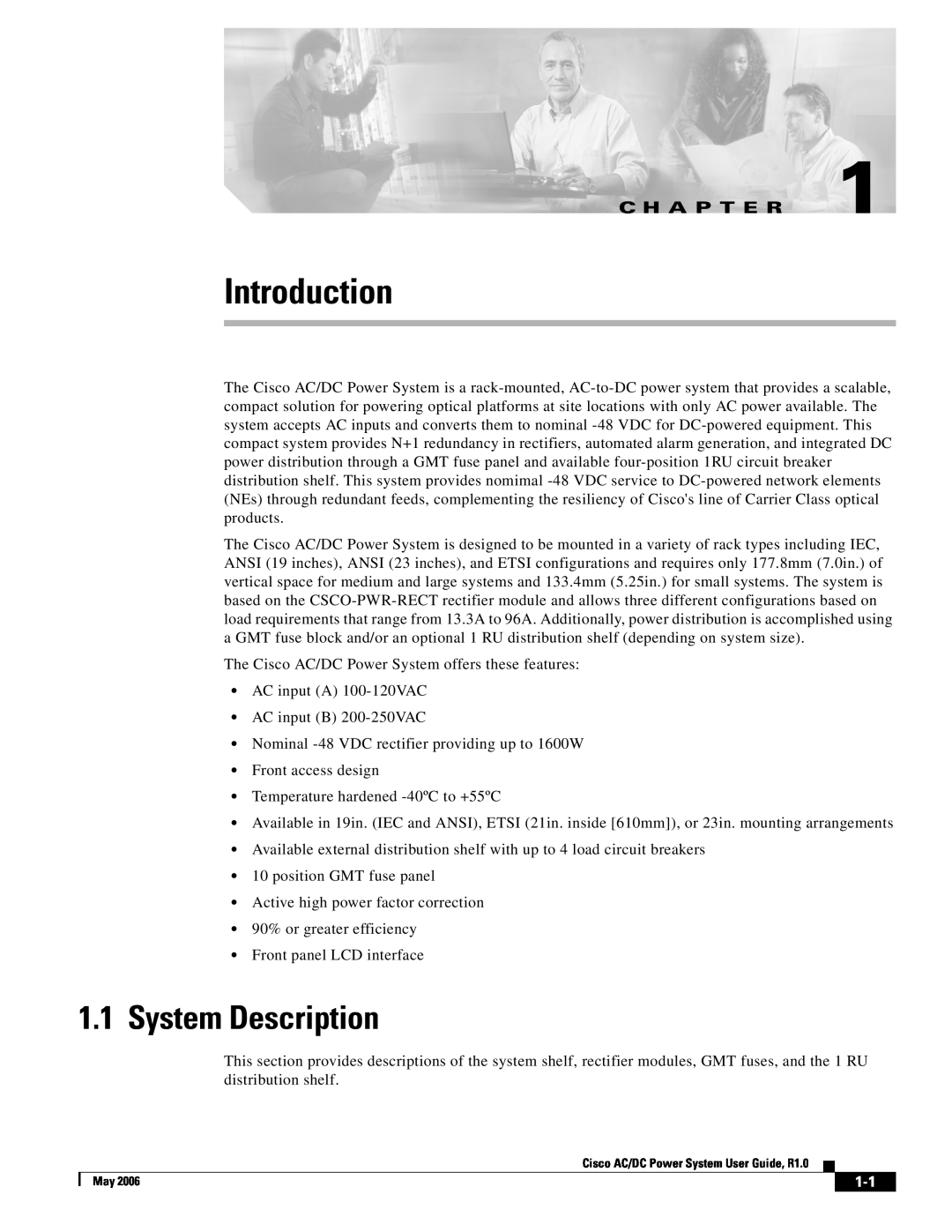 Cisco Systems 159330, 124792, 124778 manual Introduction, System Description, C H A P T E R 