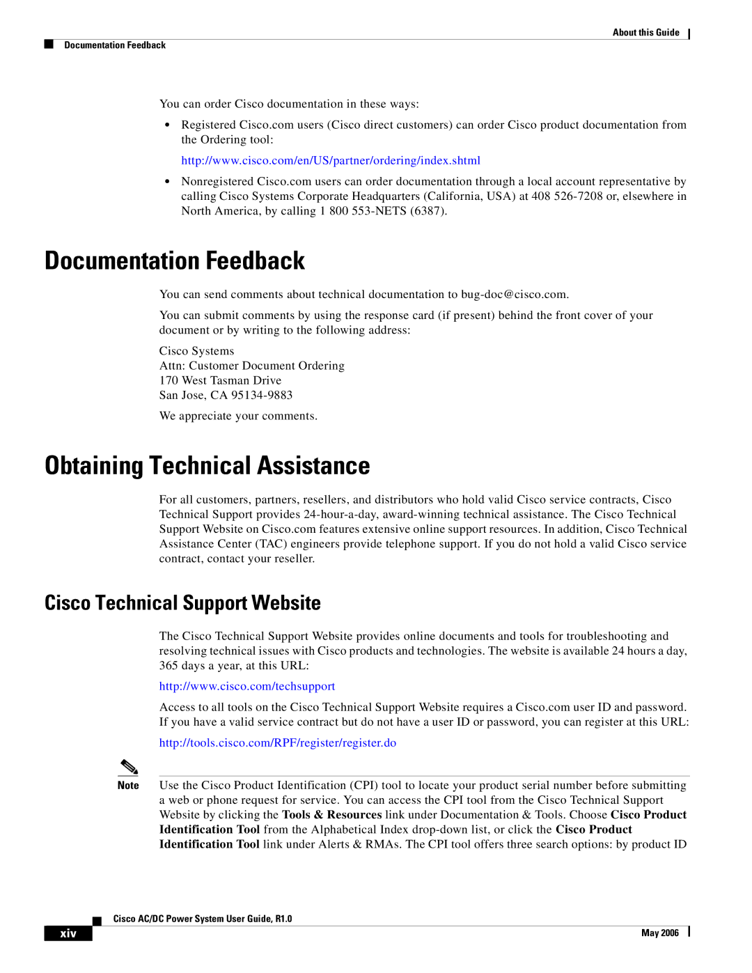 Cisco Systems 159330, 124792 manual Documentation Feedback, Obtaining Technical Assistance, Cisco Technical Support Website 