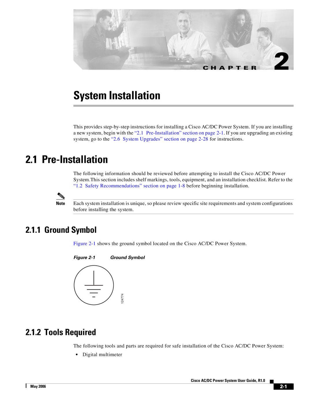 Cisco Systems 159330, 124792, 124778 manual Pre-Installation, Ground Symbol, Tools Required 