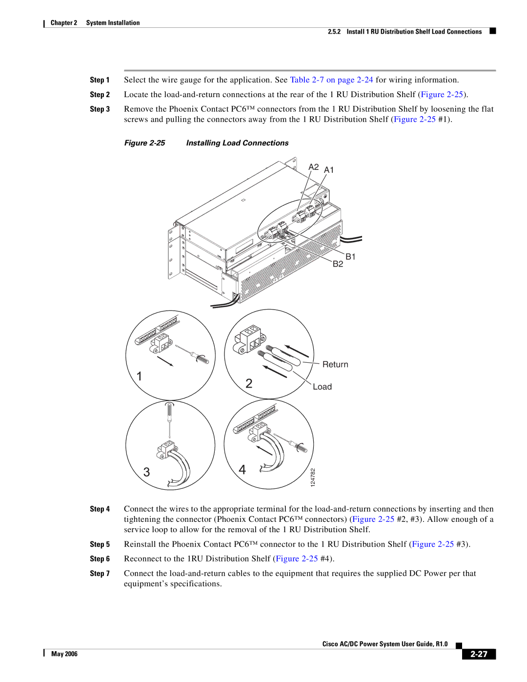 Cisco Systems 124778, 124792, 159330 manual A2 A1 Return Load 