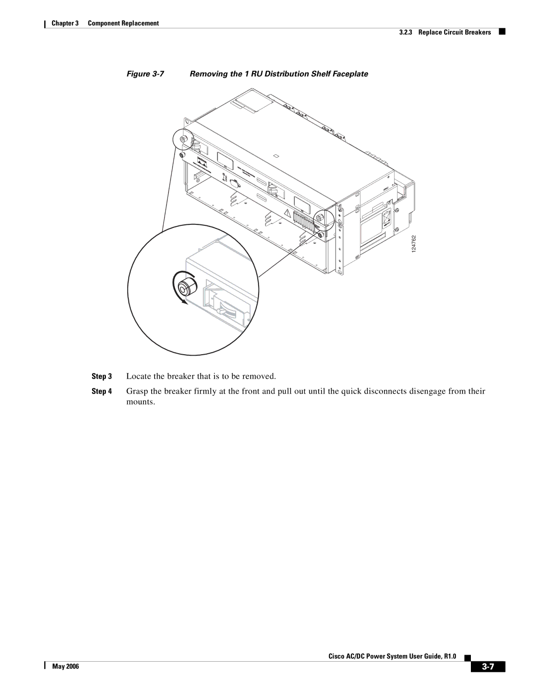 Cisco Systems 159330, 124792, 124778 manual Removing the 1 RU Distribution Shelf Faceplate 