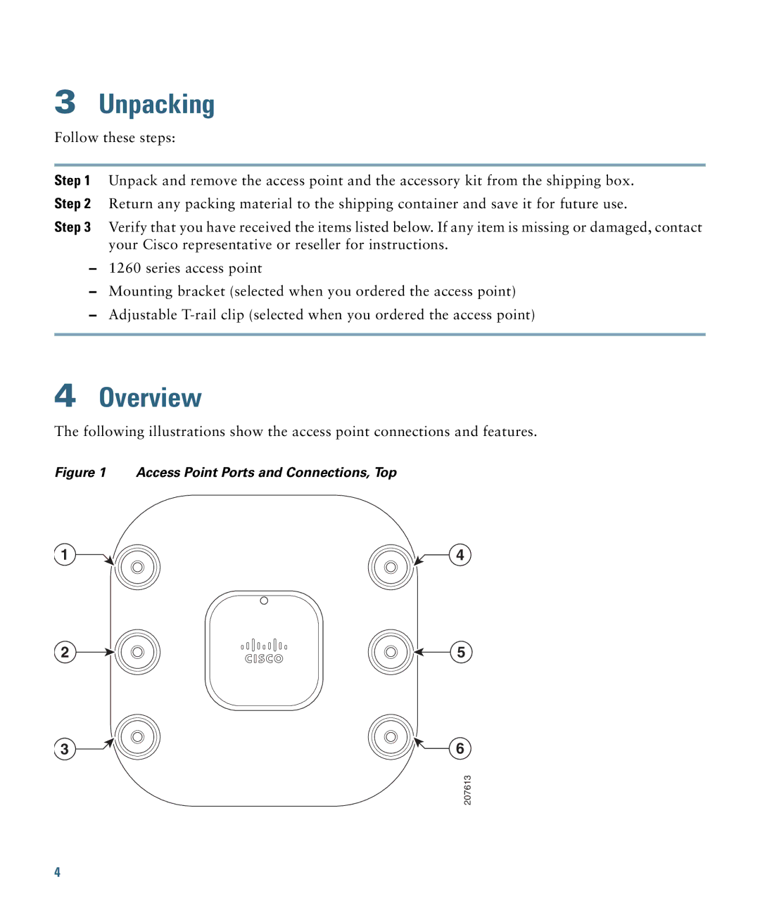 Cisco Systems 1260 specifications Unpacking, Overview 