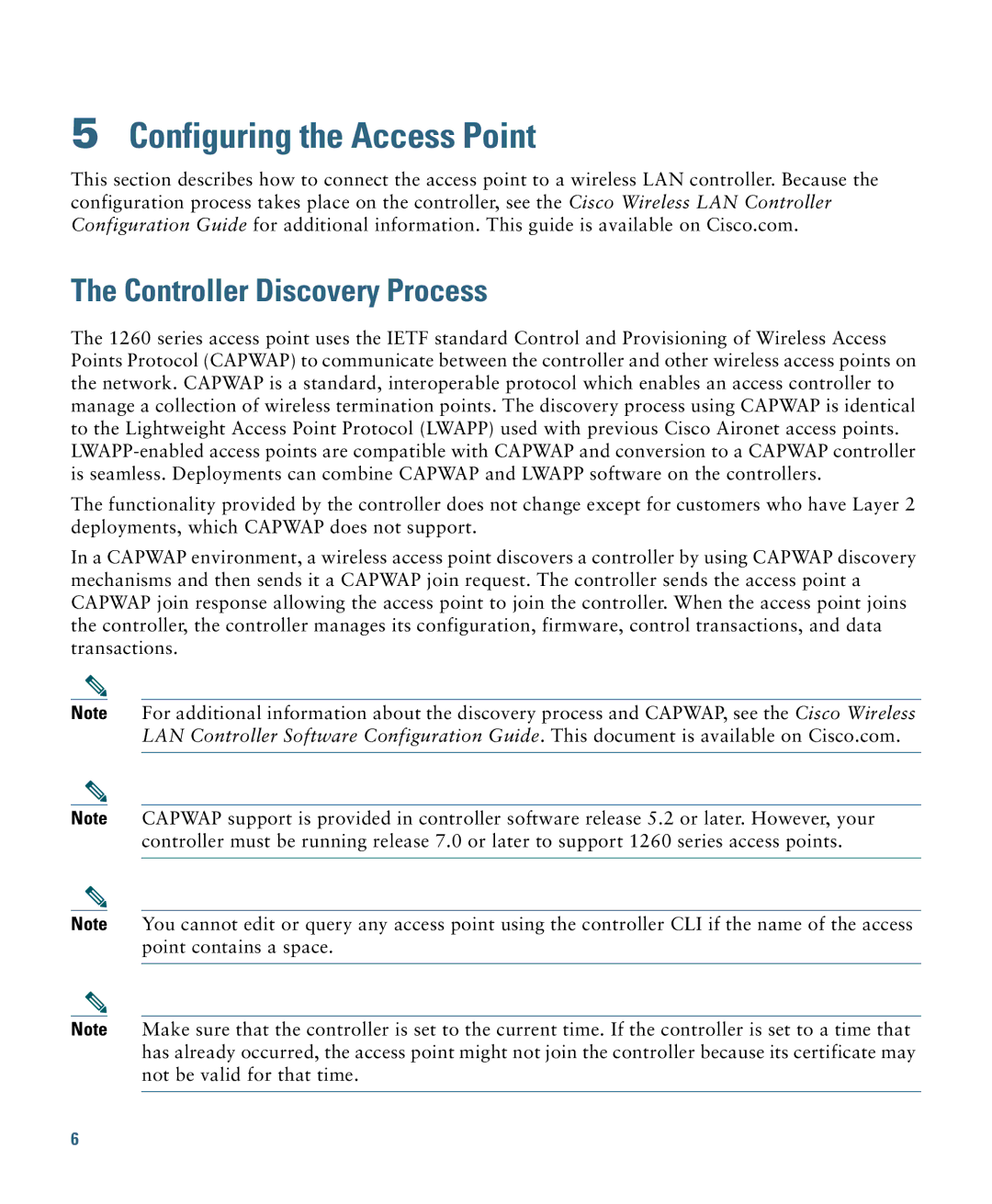 Cisco Systems 1260 specifications Configuring the Access Point, Controller Discovery Process 