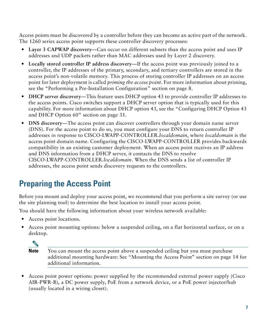 Cisco Systems 1260 specifications Preparing the Access Point 