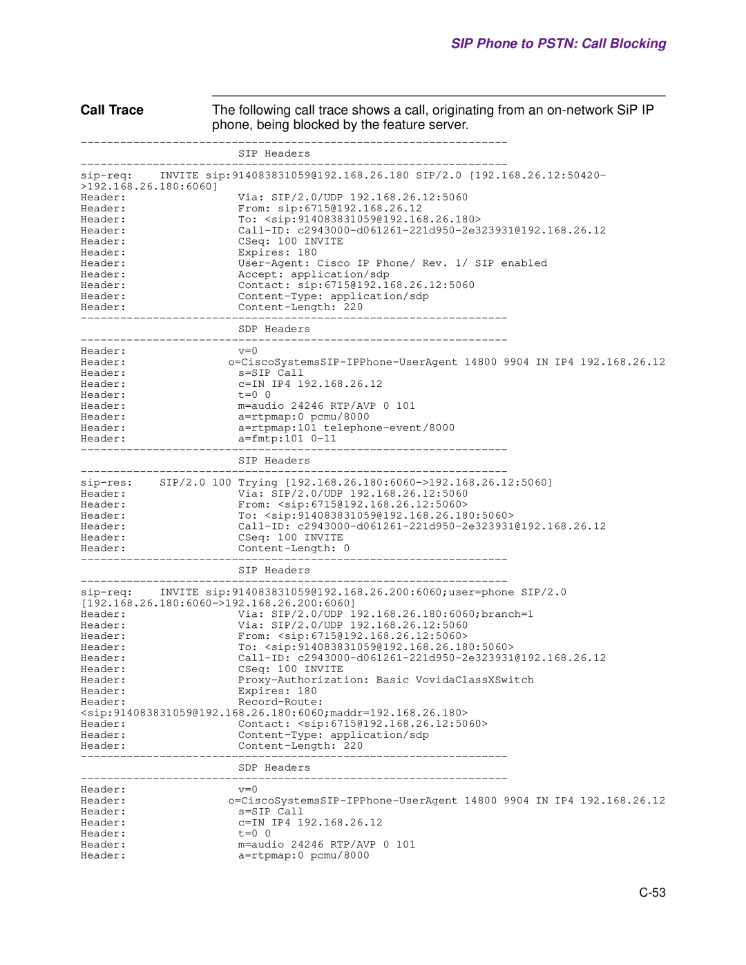 Cisco Systems 1.3.0 manual Phone, being blocked by the feature server 