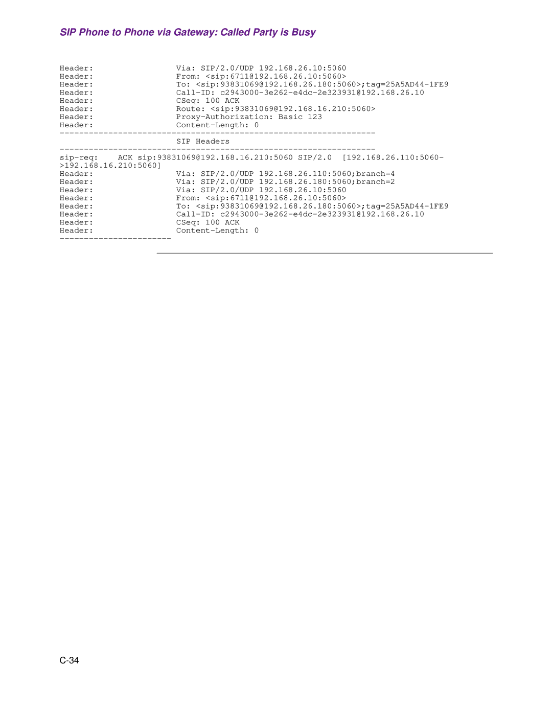 Cisco Systems 1.3.0 manual SIP Phone to Phone via Gateway Called Party is Busy 