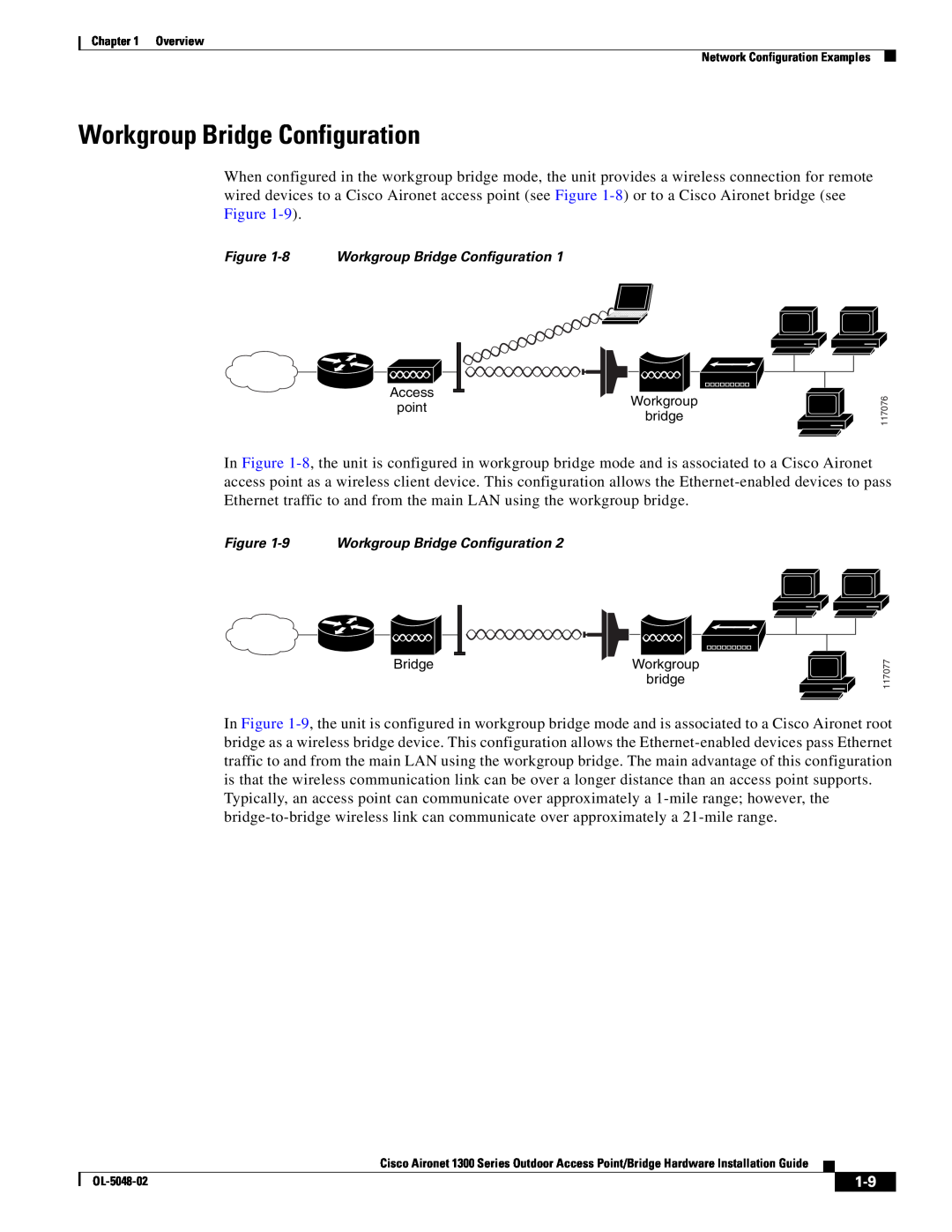 Cisco Systems 1300 Series manual 8 Workgroup Bridge Configuration, 9 Workgroup Bridge Configuration 