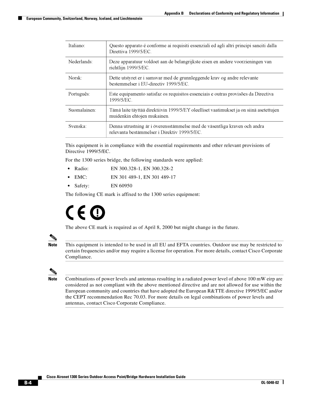 Cisco Systems 1300 Series manual Emc 