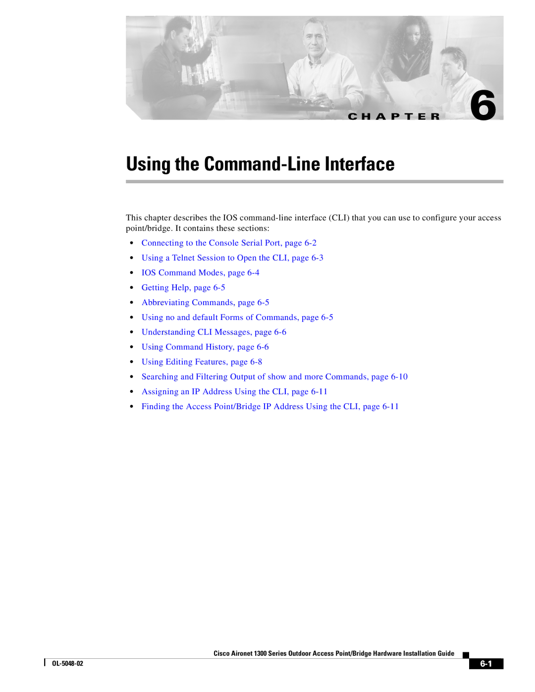 Cisco Systems 1300 Series manual Using the Command-Line Interface 