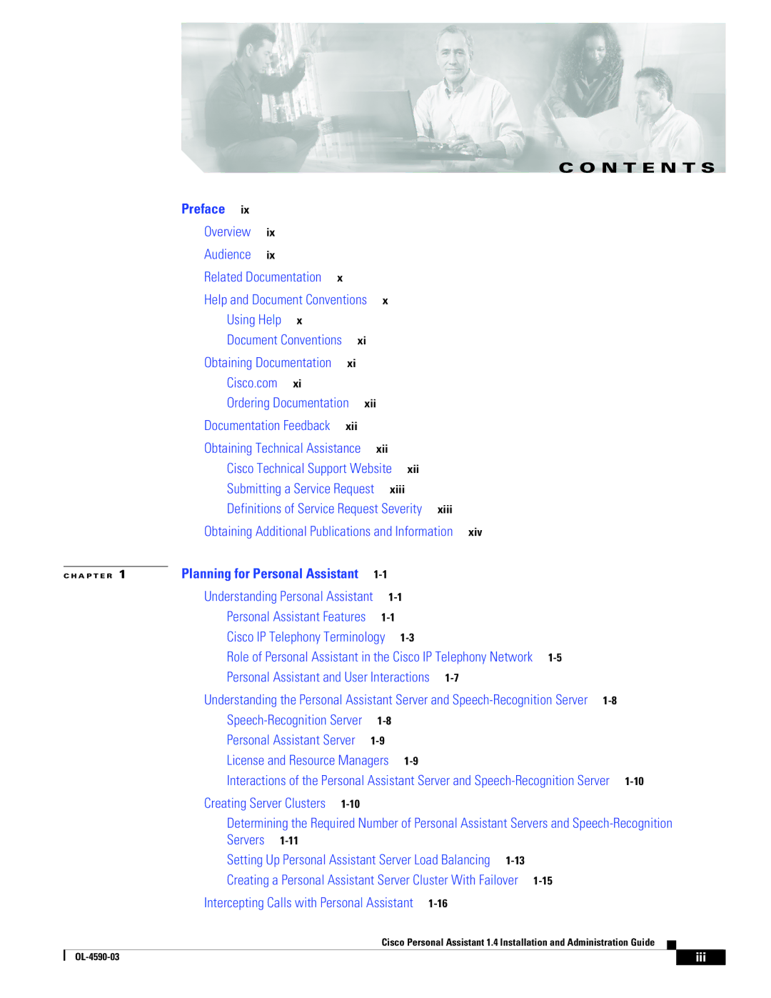 Cisco Systems 1.4 manual N T E N T S 