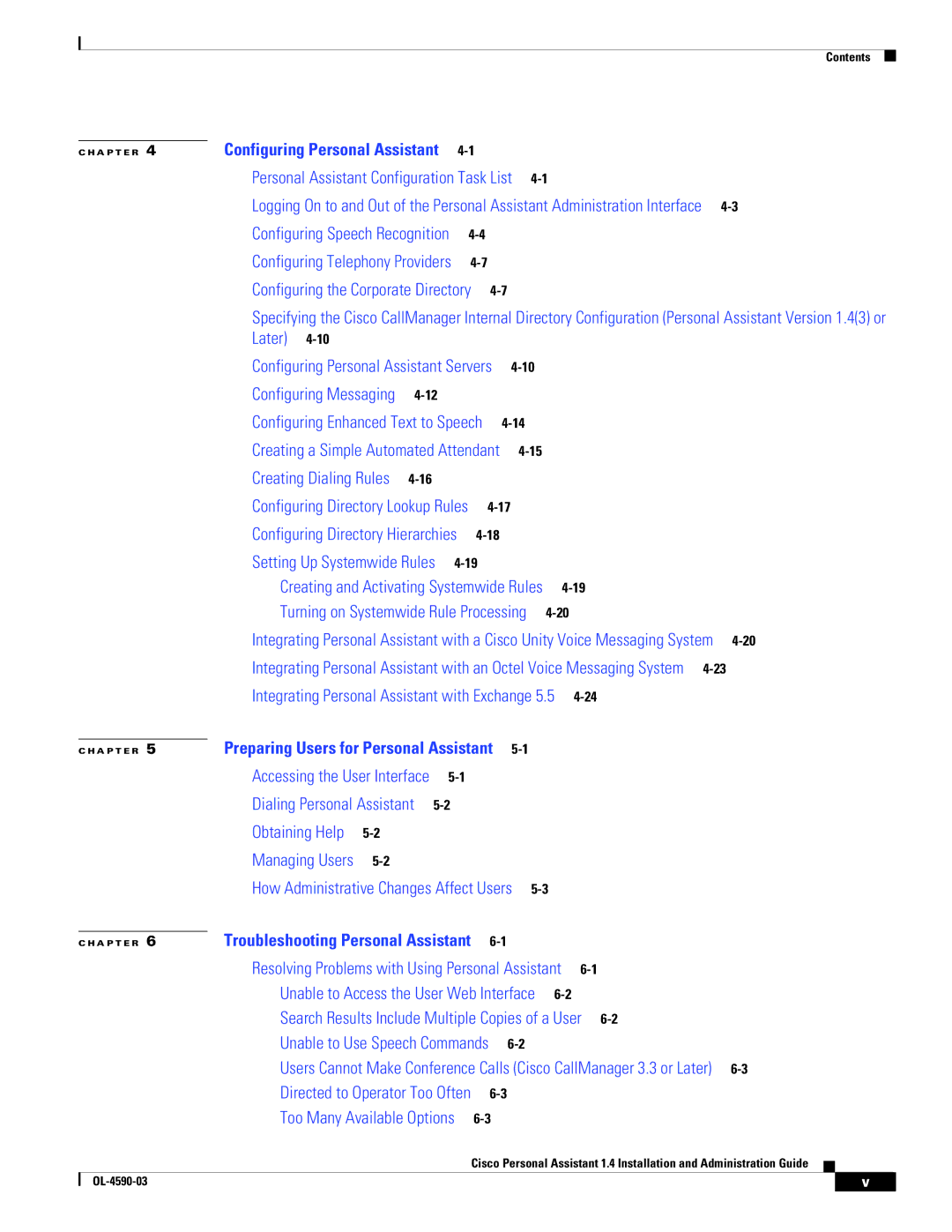 Cisco Systems 1.4 manual Personal Assistant Configuration Task List 