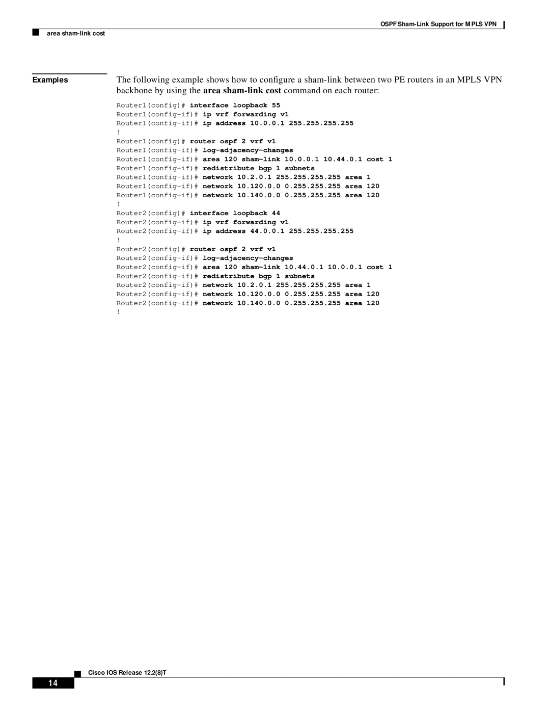 Cisco Systems 1400 series, 1600R manual Examples, 120 