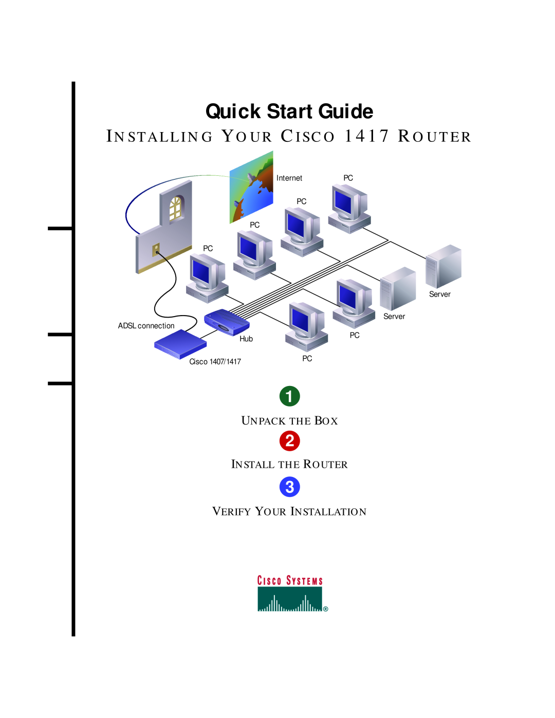 Cisco Systems quick start Quick Start Guide, IN S TA L L I N G YO U R CI S C O 1417 RO U T E R, Unpack The Box 