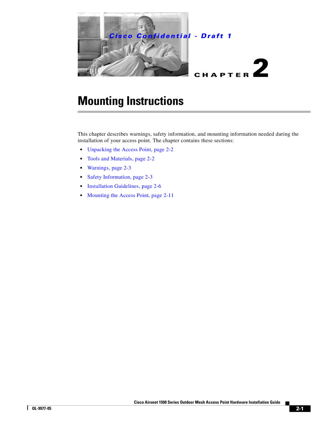 Cisco Systems 1500 Series manual Mounting Instructions 