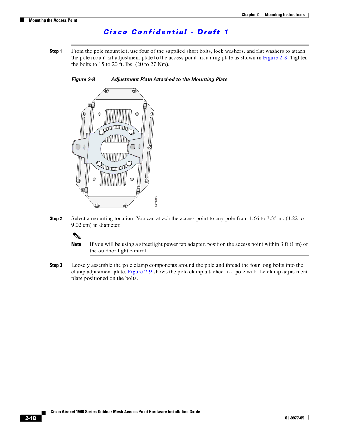 Cisco Systems 1500 Series manual Adjustment Plate Attached to the Mounting Plate 