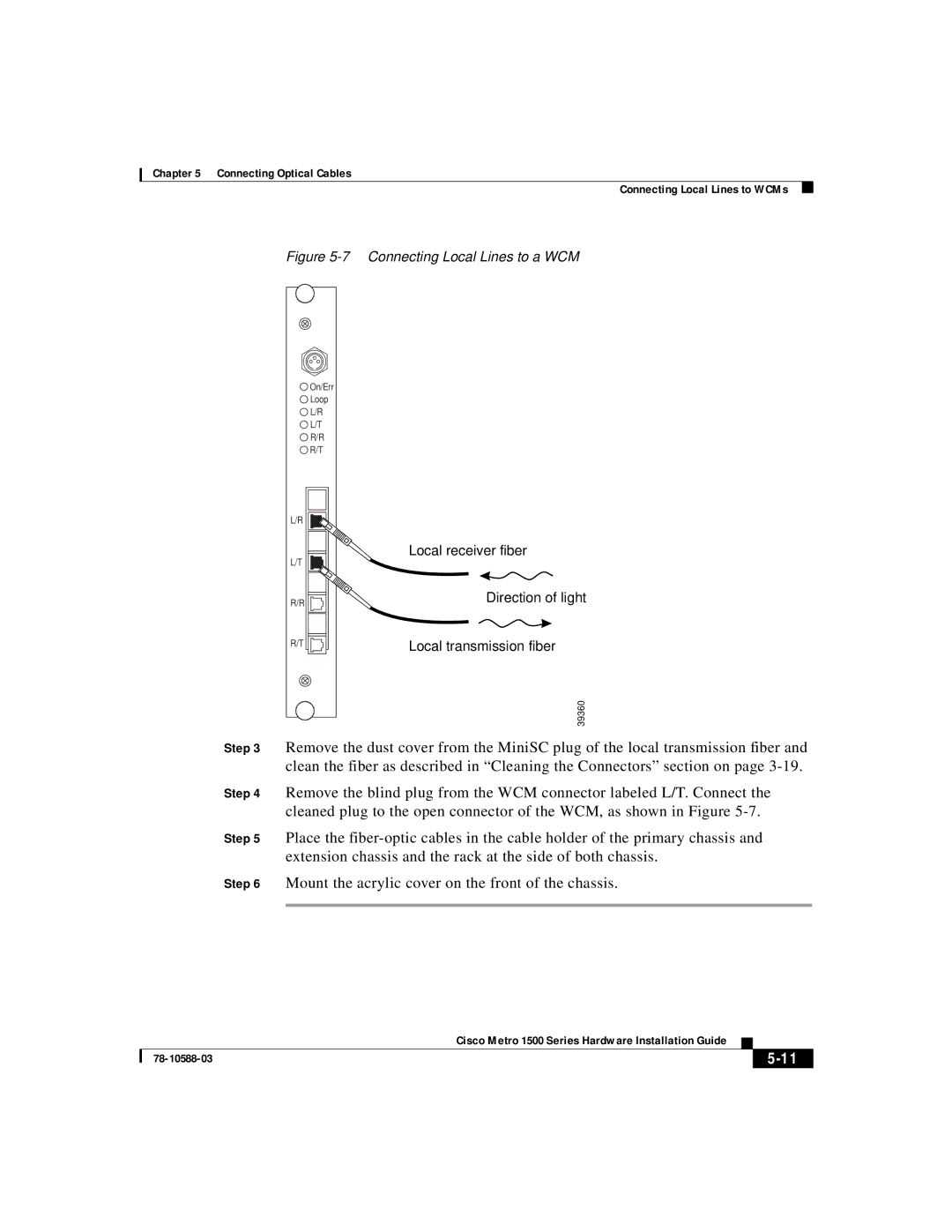 Cisco Systems 1500 manual Connecting Local Lines to a WCM 