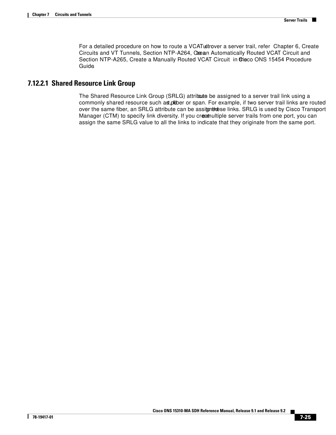 Cisco Systems 15310-MA manual Shared Resource Link Group 